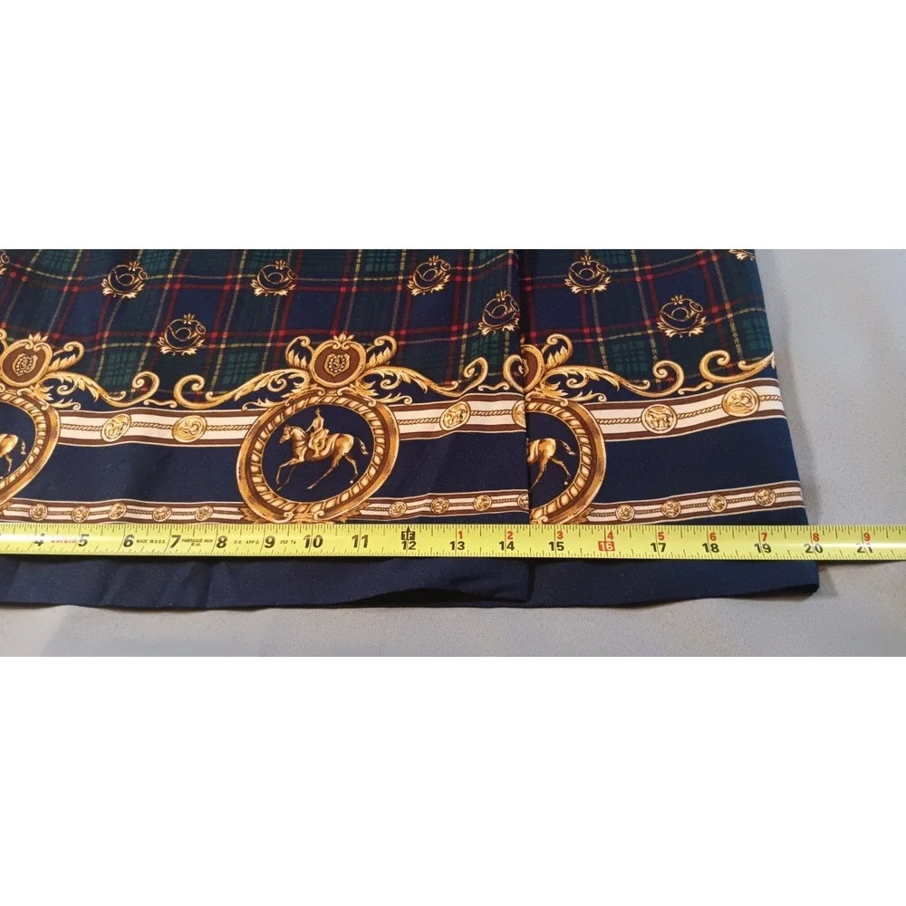 Vintage Womens maxi pencil wrap Skirt 14 old money preppy classic luxury horse